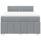 Boxspringbett mit Matratze Hellgrau 160x200 cm Stoff