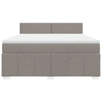 Boxspringbett mit Matratze Taupe 180x200 cm Stoff
