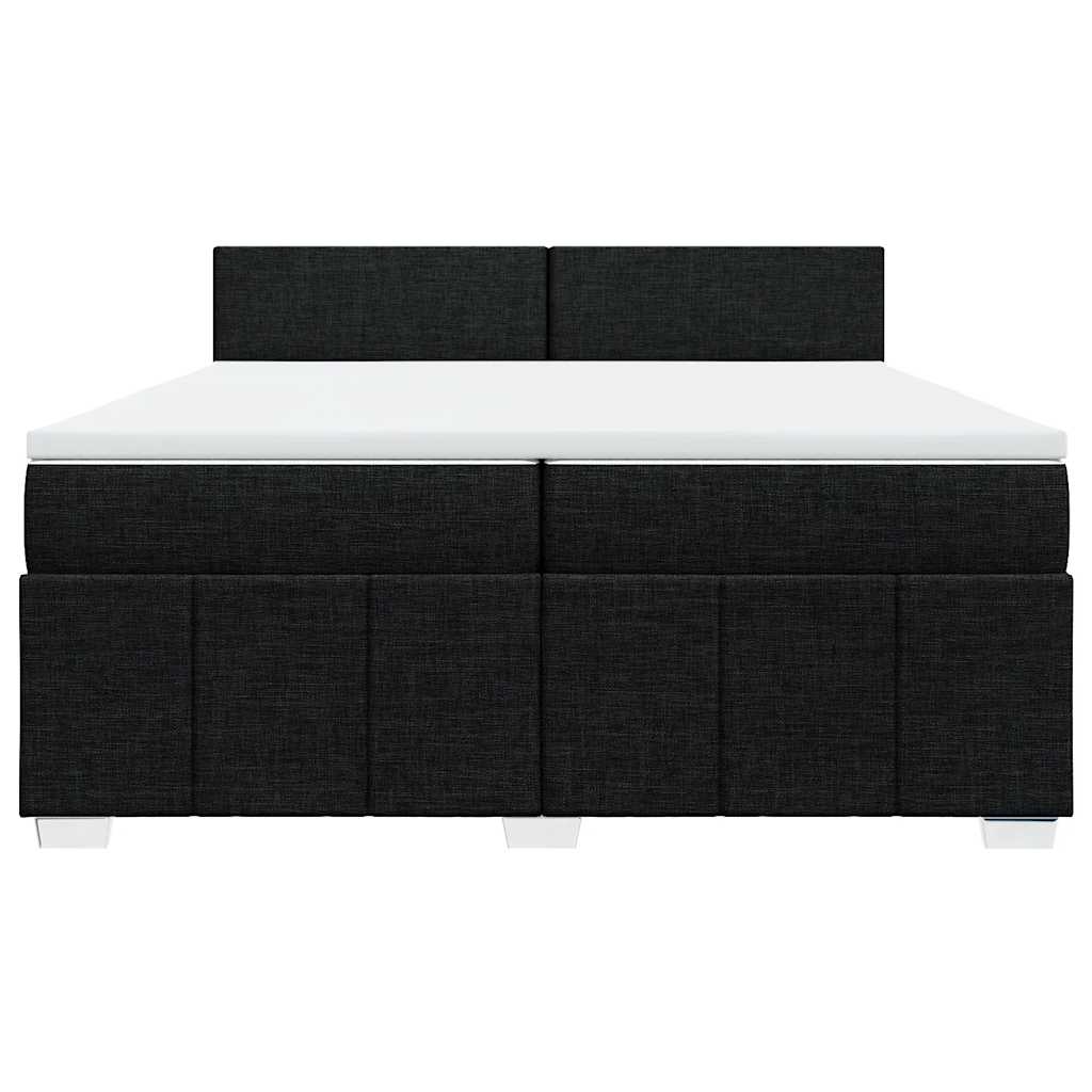 Boxspringbett mit Matratze Schwarz 200x200 cm Stoff