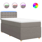 Boxspringbett mit Matratze Taupe 80x200 cm Stoff