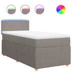 Boxspringbett mit Matratze Taupe 90x190 cm Stoff