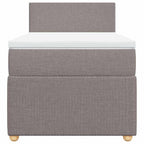 Boxspringbett mit Matratze Taupe 90x190 cm Stoff