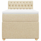 Boxspringbett mit Matratze Creme 90x190 cm Stoff