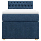 Boxspringbett mit Matratze Blau 90x190 cm Stoff