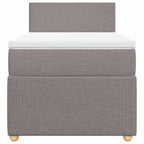 Boxspringbett mit Matratze Taupe 100x200 cm Stoff