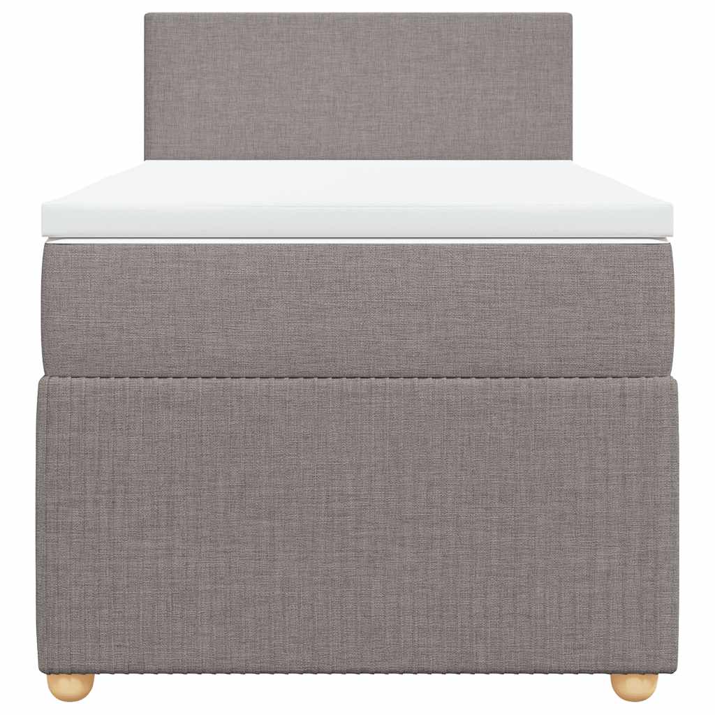 Boxspringbett mit Matratze Taupe 100x200 cm Stoff