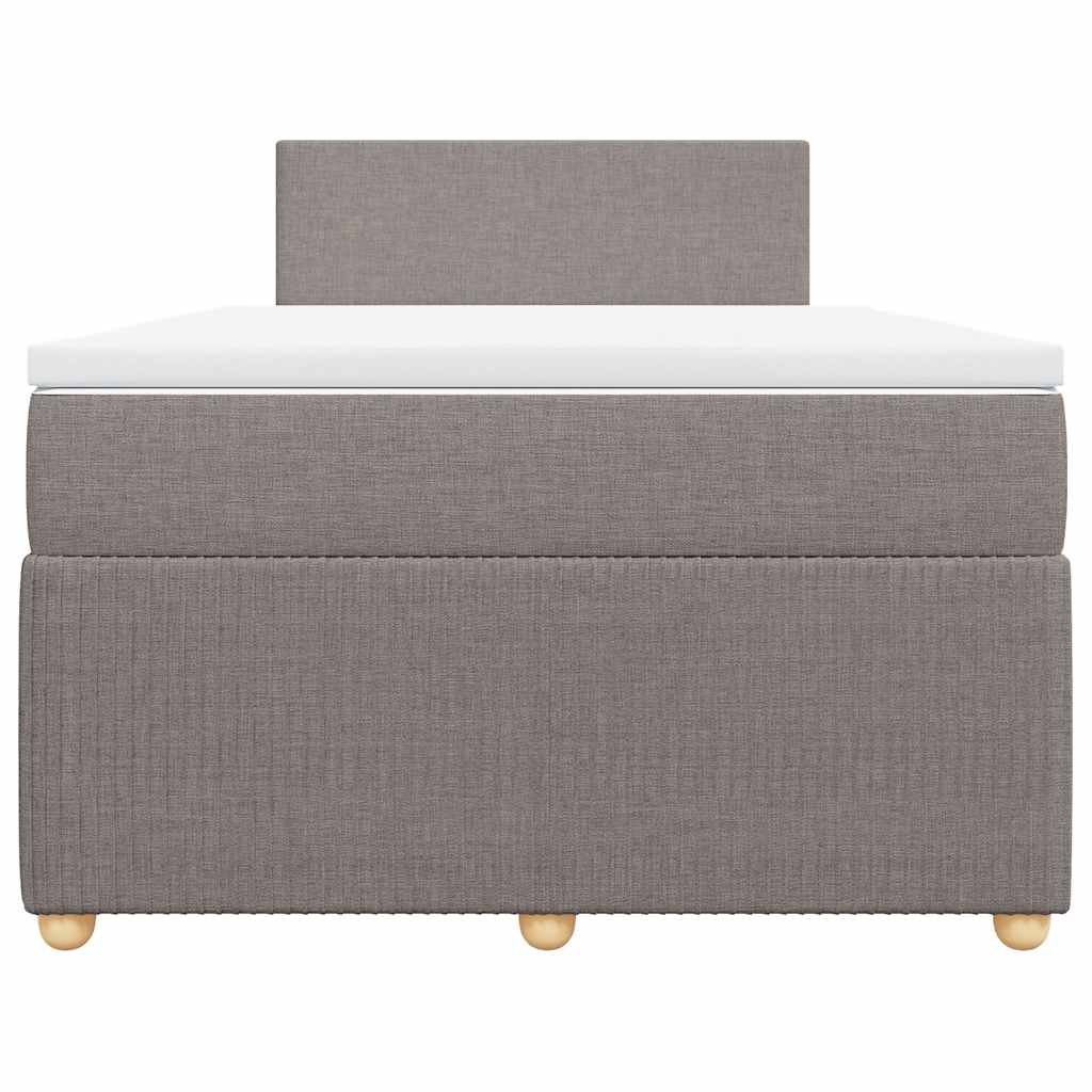 Boxspringbett mit Matratze Taupe 120x190 cm Stoff