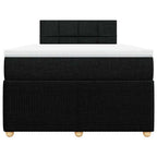 Boxspringbett mit Matratze Schwarz 120x190 cm Stoff