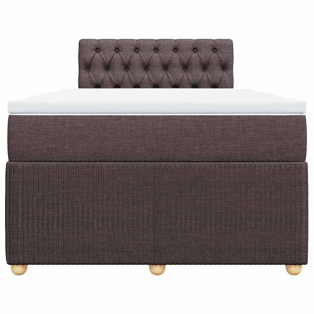 Boxspringbett mit Matratze Dunkelbraun 120x190 cm Stoff
