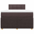Boxspringbett mit Matratze Dunkelbraun 120x200 cm Stoff