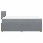 Boxspringbett mit Matratze Hellgrau 120x200 cm Stoff