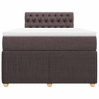 Boxspringbett mit Matratze Dunkelbraun 120x200 cm Stoff