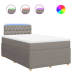 Boxspringbett mit Matratze Taupe 120x200 cm Stoff