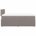 Boxspringbett mit Matratze Taupe 120x200 cm Stoff