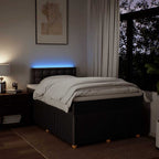 Boxspringbett mit Matratze Dunkelbraun 120x200 cm Stoff