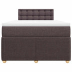 Boxspringbett mit Matratze Dunkelbraun 120x200 cm Stoff