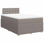 Boxspringbett mit Matratze Taupe 120x200 cm Stoff