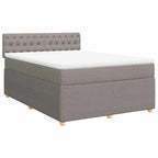 Boxspringbett mit Matratze Taupe 140x190 cm Stoff