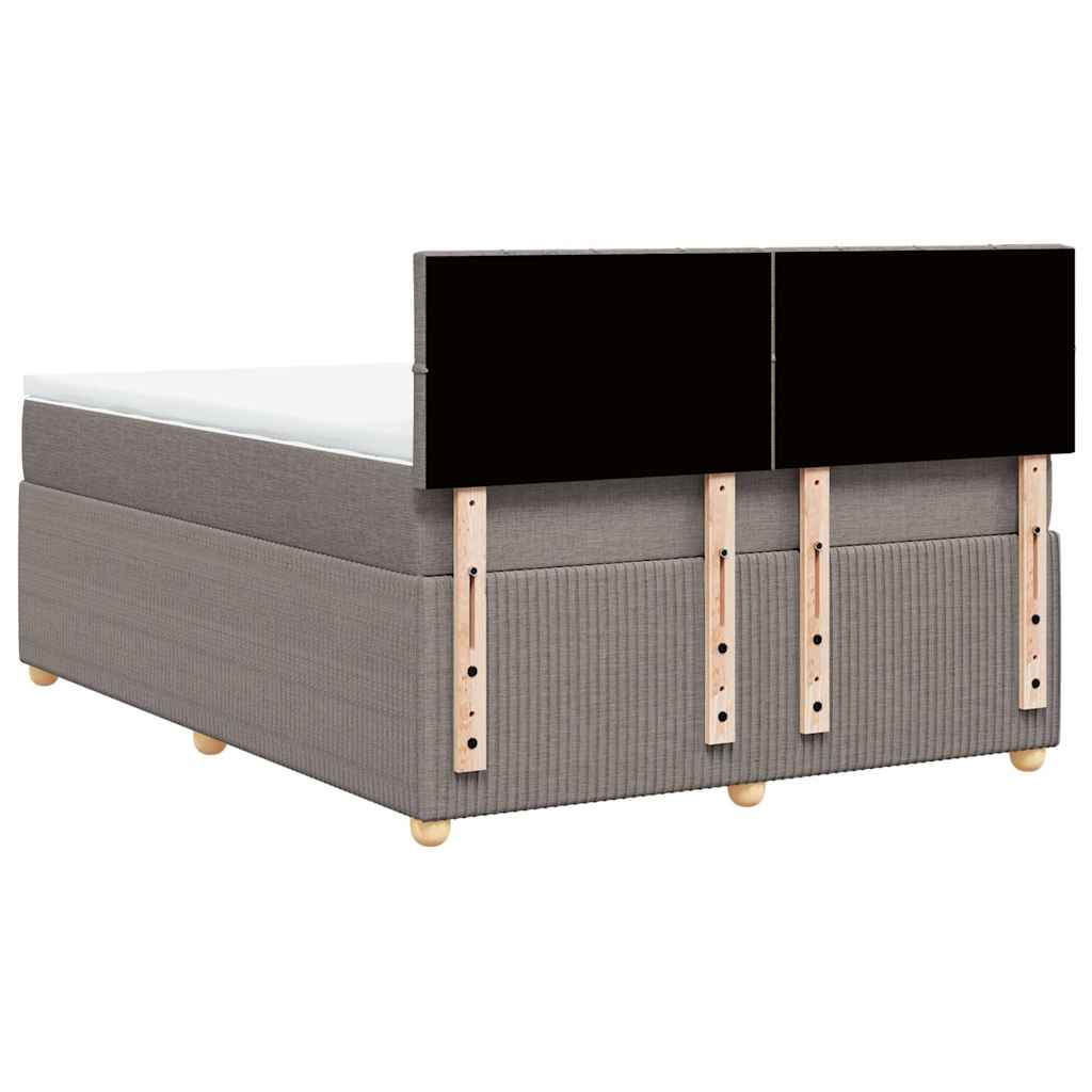 Boxspringbett mit Matratze Taupe 140x200 cm Stoff