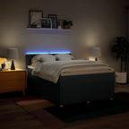 Boxspringbett mit Matratze Blau 140x200 cm Stoff