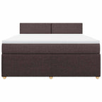 Boxspringbett mit Matratze Dunkelbraun 180x200 cm Stoff