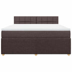 Boxspringbett mit Matratze Dunkelbraun 180x200 cm Stoff
