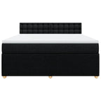Boxspringbett mit Matratze Schwarz 180x200 cm Stoff