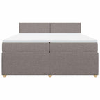 Boxspringbett mit Matratze Taupe 200x200 cm Stoff