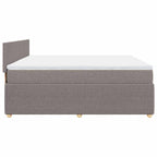 Boxspringbett mit Matratze Taupe 200x200 cm Stoff