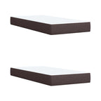 Boxspringbett mit Matratze Dunkelbraun 200x200 cm Stoff