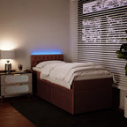 Boxspringbett mit Matratze Rosa 80x200 cm Samt