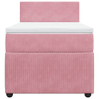 Boxspringbett mit Matratze Rosa 90x190 cm Samt