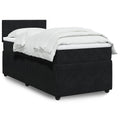 Boxspringbett mit Matratze Schwarz 90x190 cm Samt