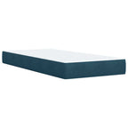 Boxspringbett mit Matratze Blau 90x190 cm Samt