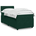 Boxspringbett mit Matratze Dunkelgrün 90x200 cm Samt