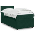 Boxspringbett mit Matratze Dunkelgrün 100x200 cm Samt