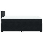 Boxspringbett mit Matratze Schwarz 120x190 cm Samt