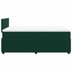 Boxspringbett mit Matratze Dunkelgrün 120x190 cm Samt
