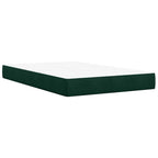 Boxspringbett mit Matratze Dunkelgrün 120x190 cm Samt