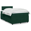 Boxspringbett mit Matratze Dunkelgrün 120x190 cm Samt