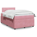 Boxspringbett mit Matratze Rosa 120x190 cm Samt