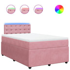 Boxspringbett mit Matratze Rosa 120x190 cm Samt