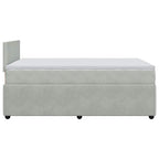 Boxspringbett mit Matratze Hellgrau 120x200 cm Samt