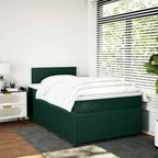 Boxspringbett mit Matratze Dunkelgrün 120x200 cm Samt