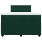 Boxspringbett mit Matratze Dunkelgrün 120x200 cm Samt