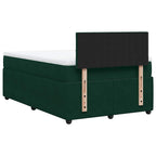 Boxspringbett mit Matratze Dunkelgrün 120x200 cm Samt