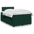 Boxspringbett mit Matratze Dunkelgrün 120x200 cm Samt