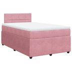 Boxspringbett mit Matratze Rosa 120x200 cm Samt