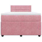Boxspringbett mit Matratze Rosa 120x200 cm Samt