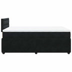 Boxspringbett mit Matratze Schwarz 120x200 cm Samt
